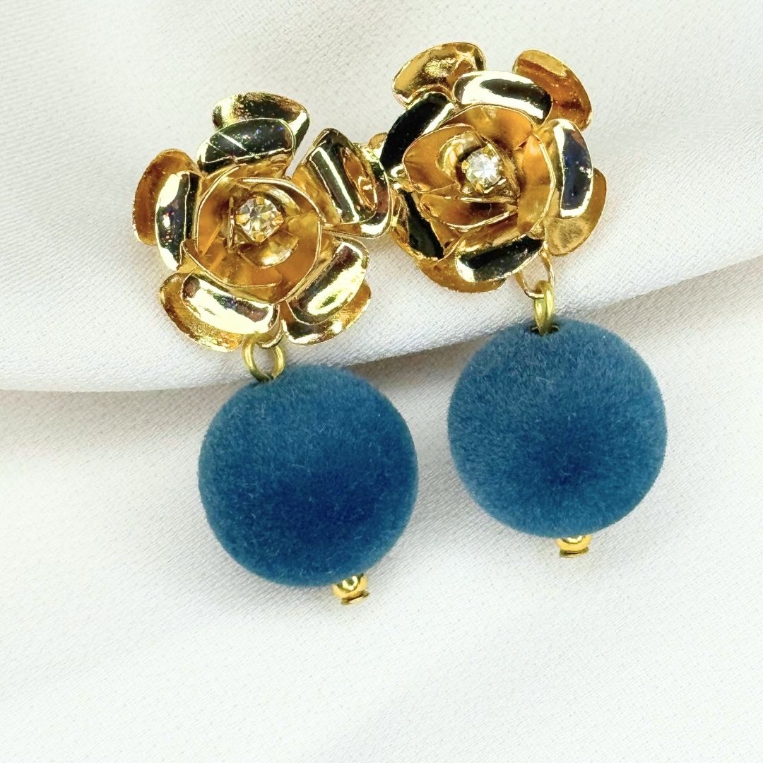 Orecchini Camelia Oro "Perla di velluto" Carta da zucchero