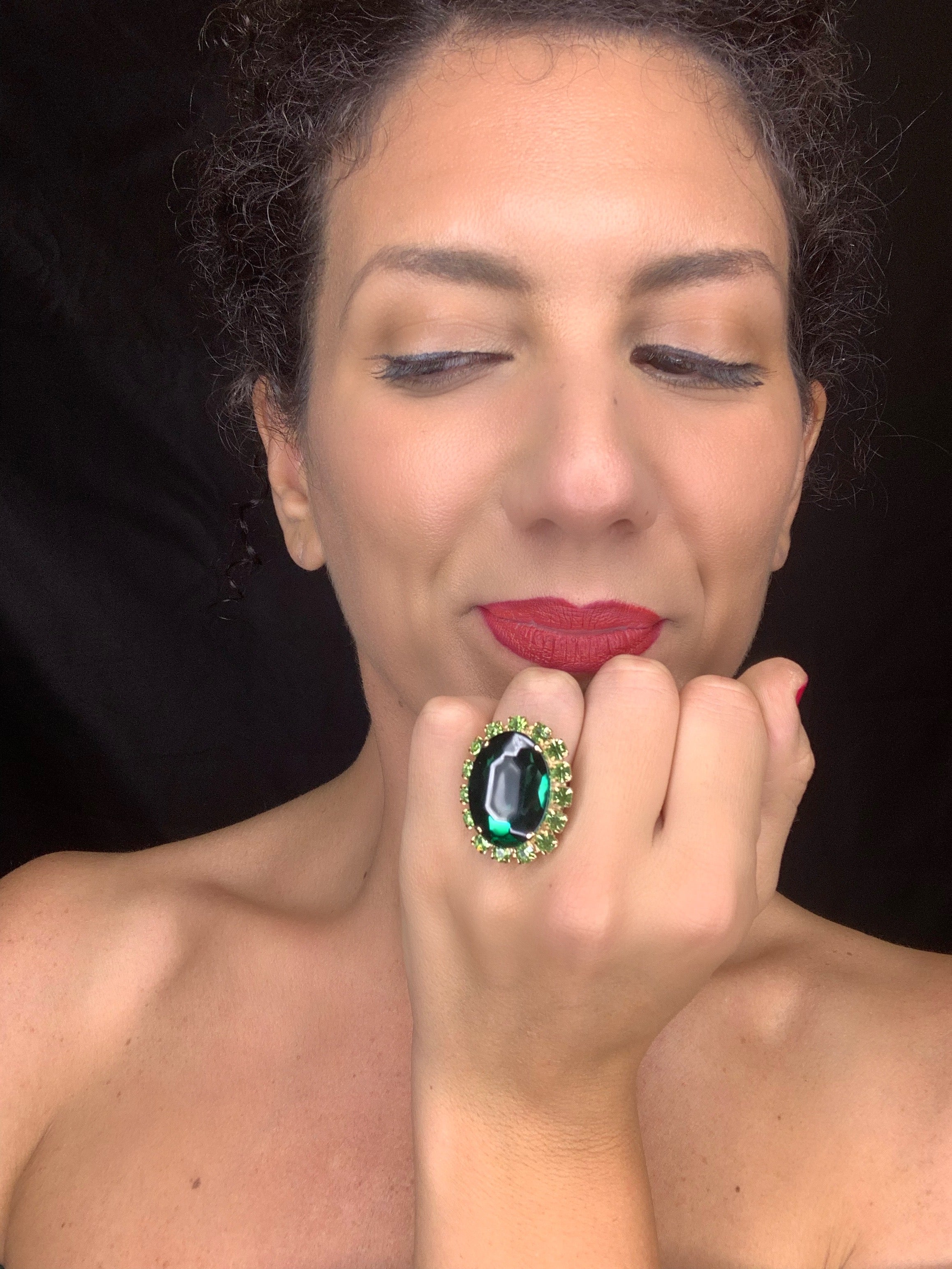 Gems Ring "Victory" - Emerald