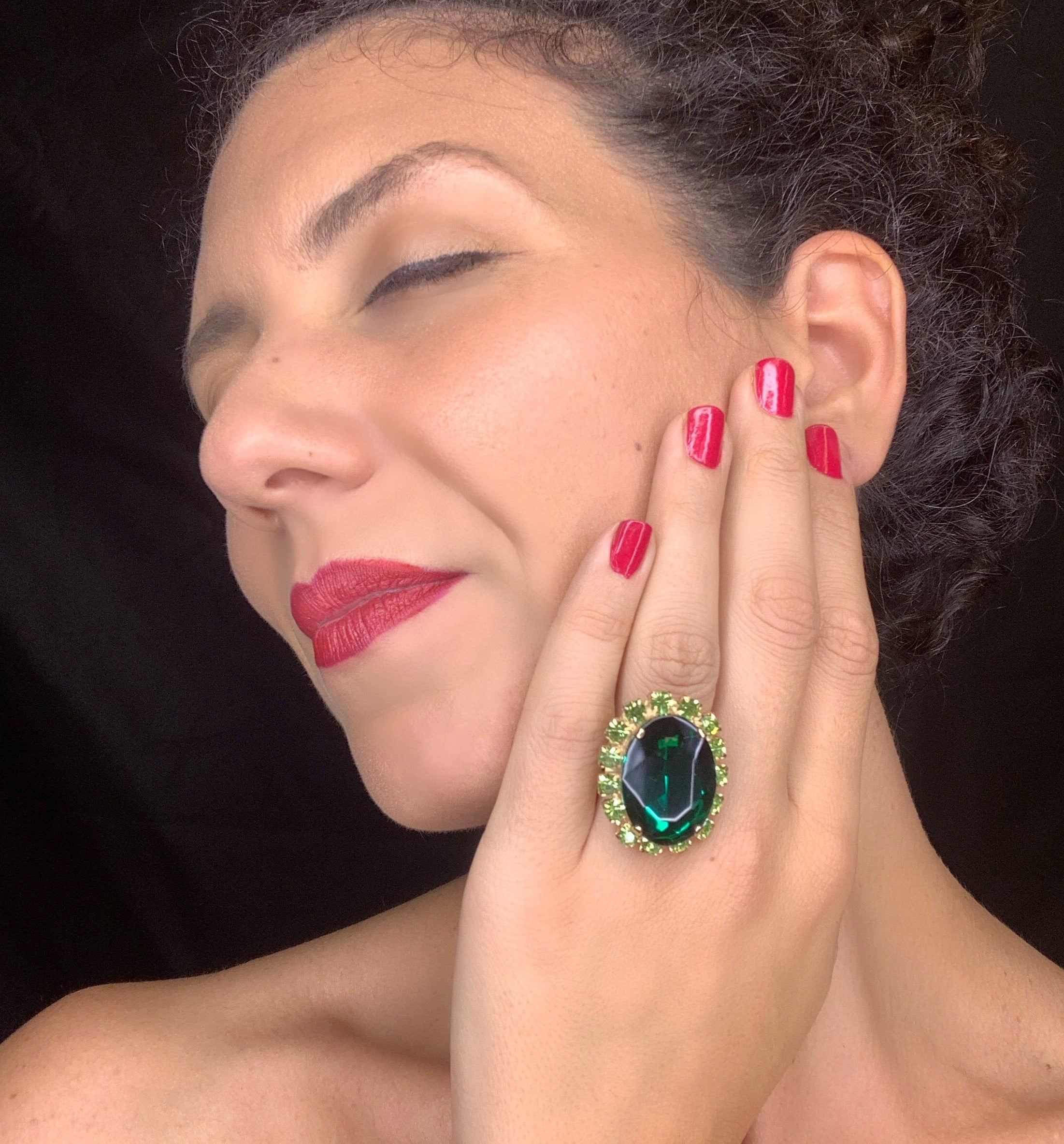 Gems Ring "Victory" - Emerald