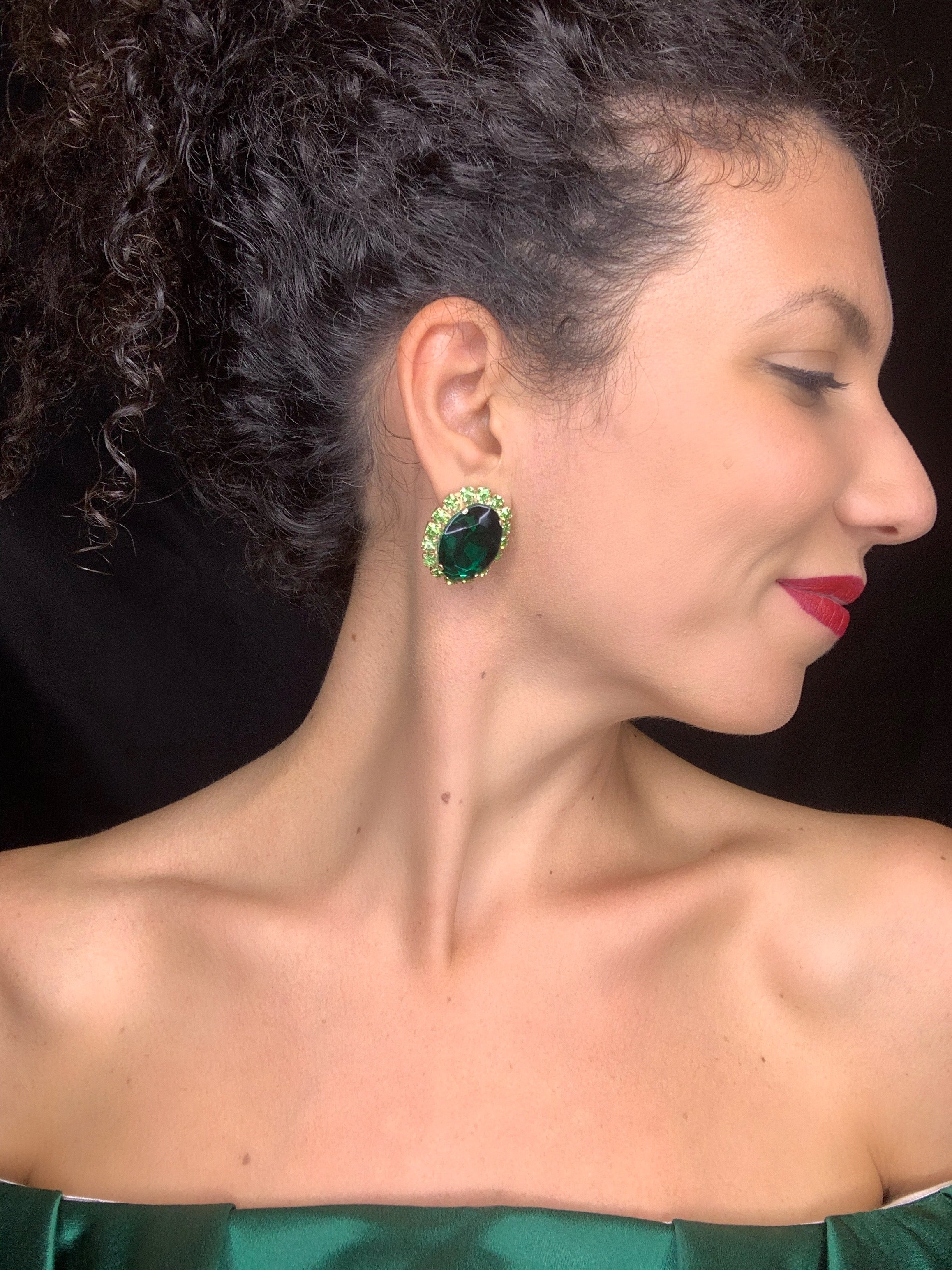 Gemme Earrings "Caterina" - Emerald