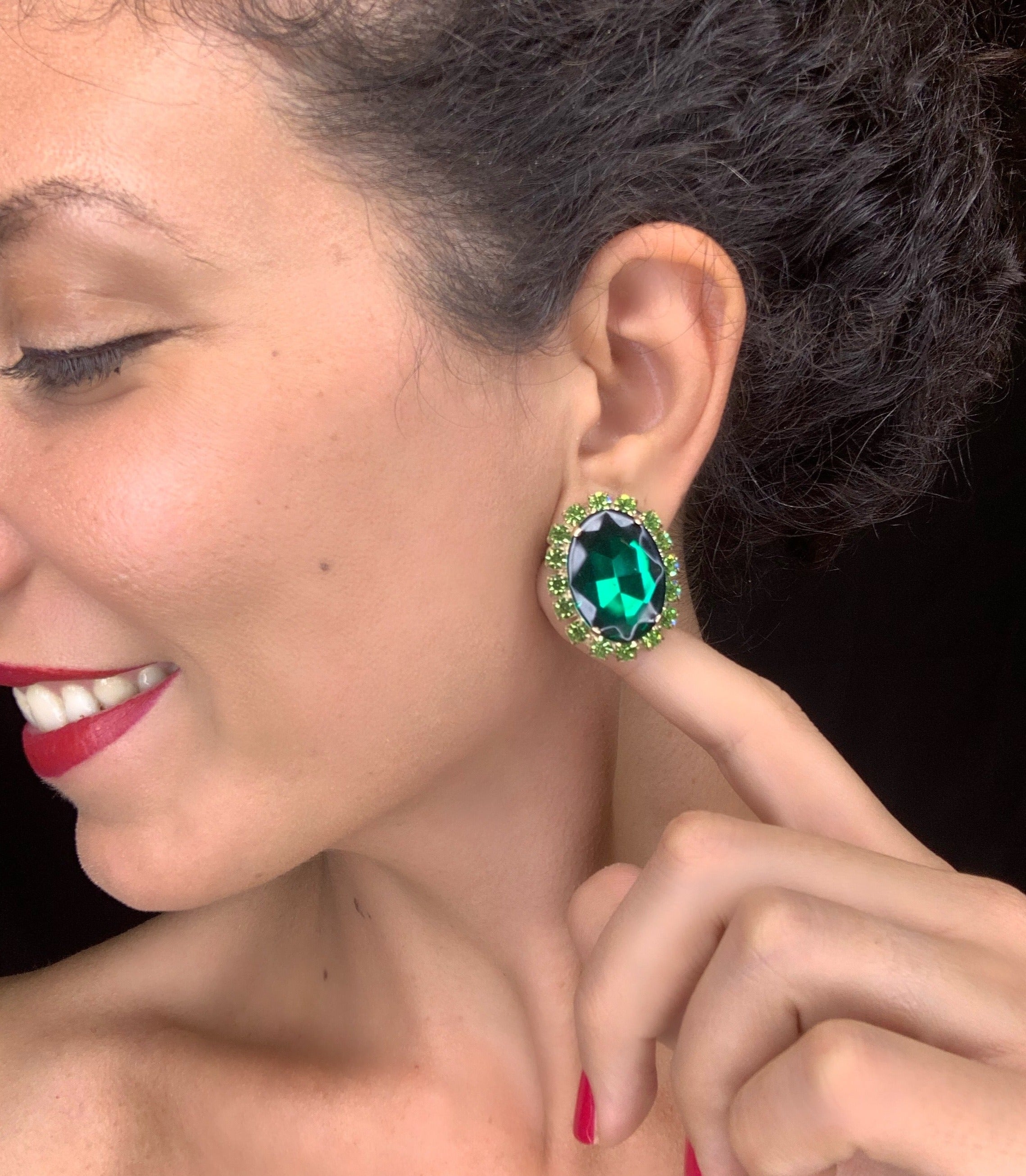 Gemme Earrings "Caterina" - Emerald