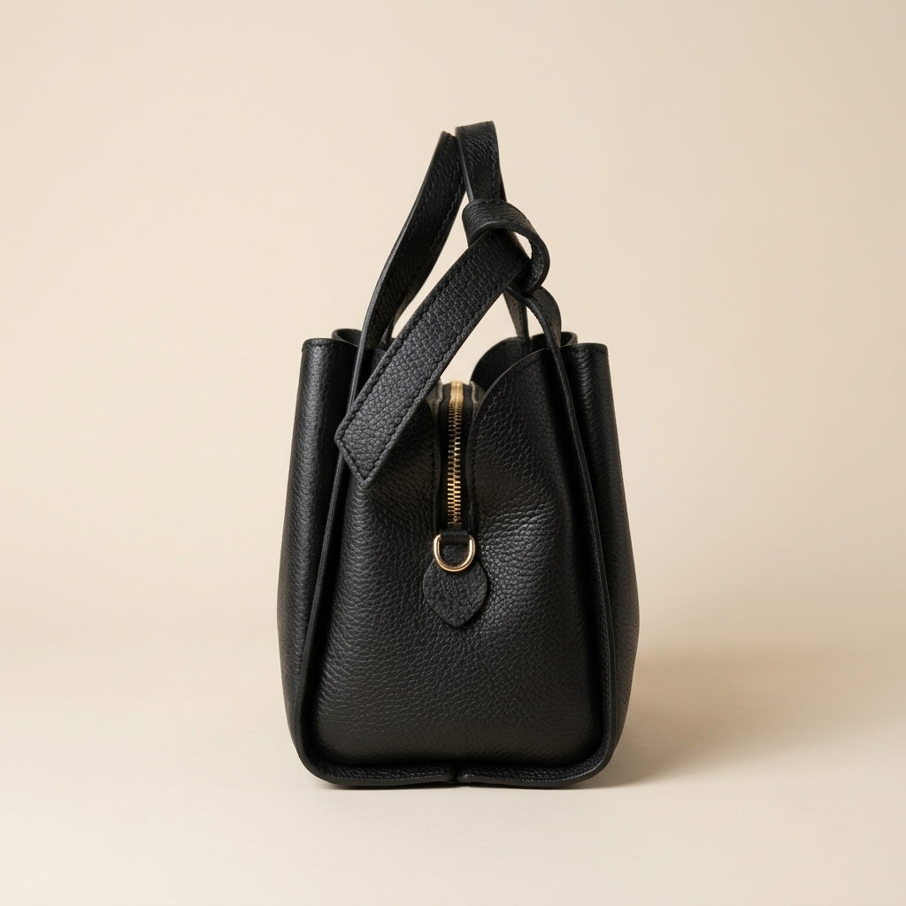 Borsa Vittoria in pelle - Nera
