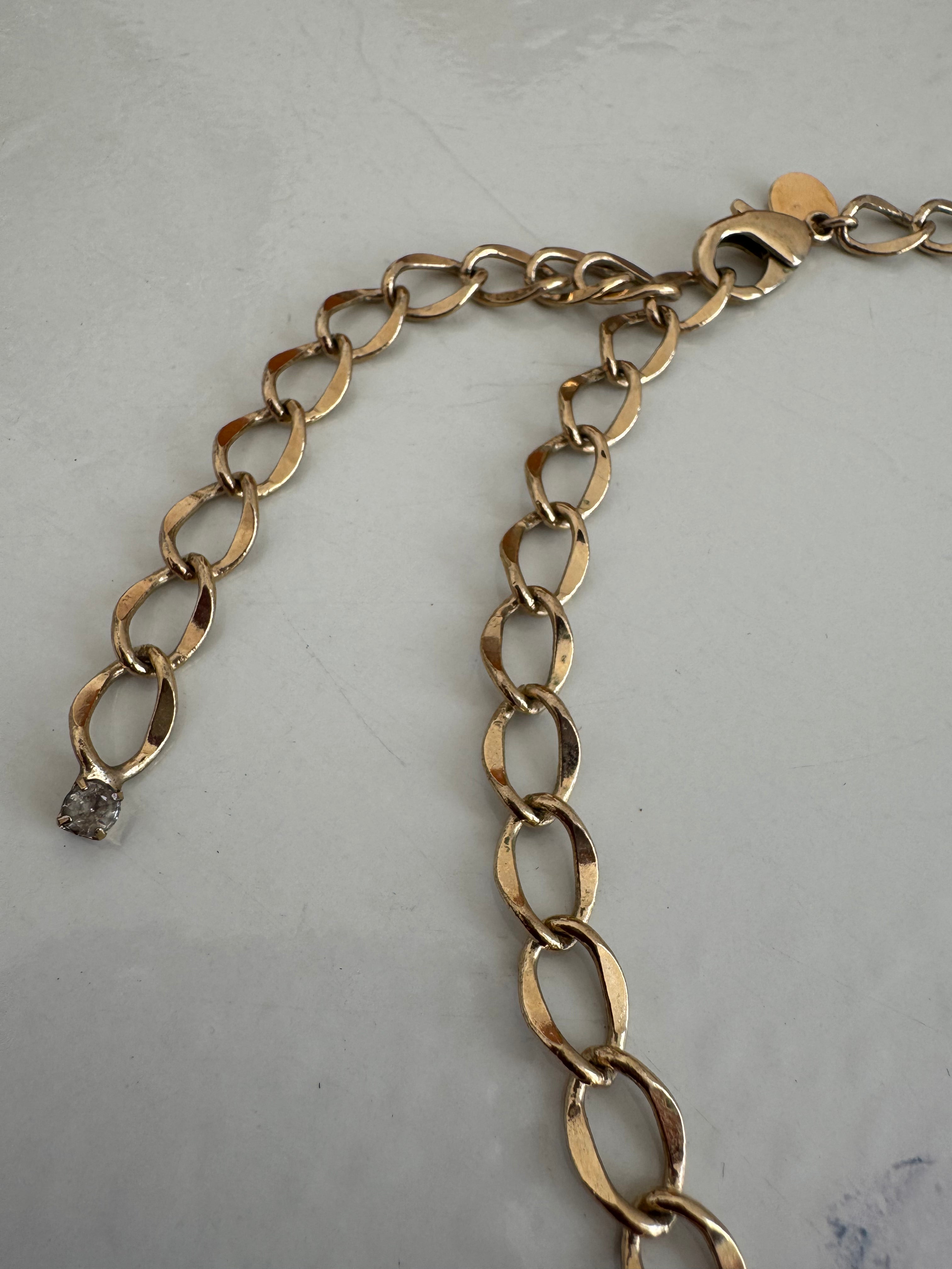 Collana "Rialto" - PEZZO UNICO Fiori rosa cipria, Bianco crema e fiori dorati