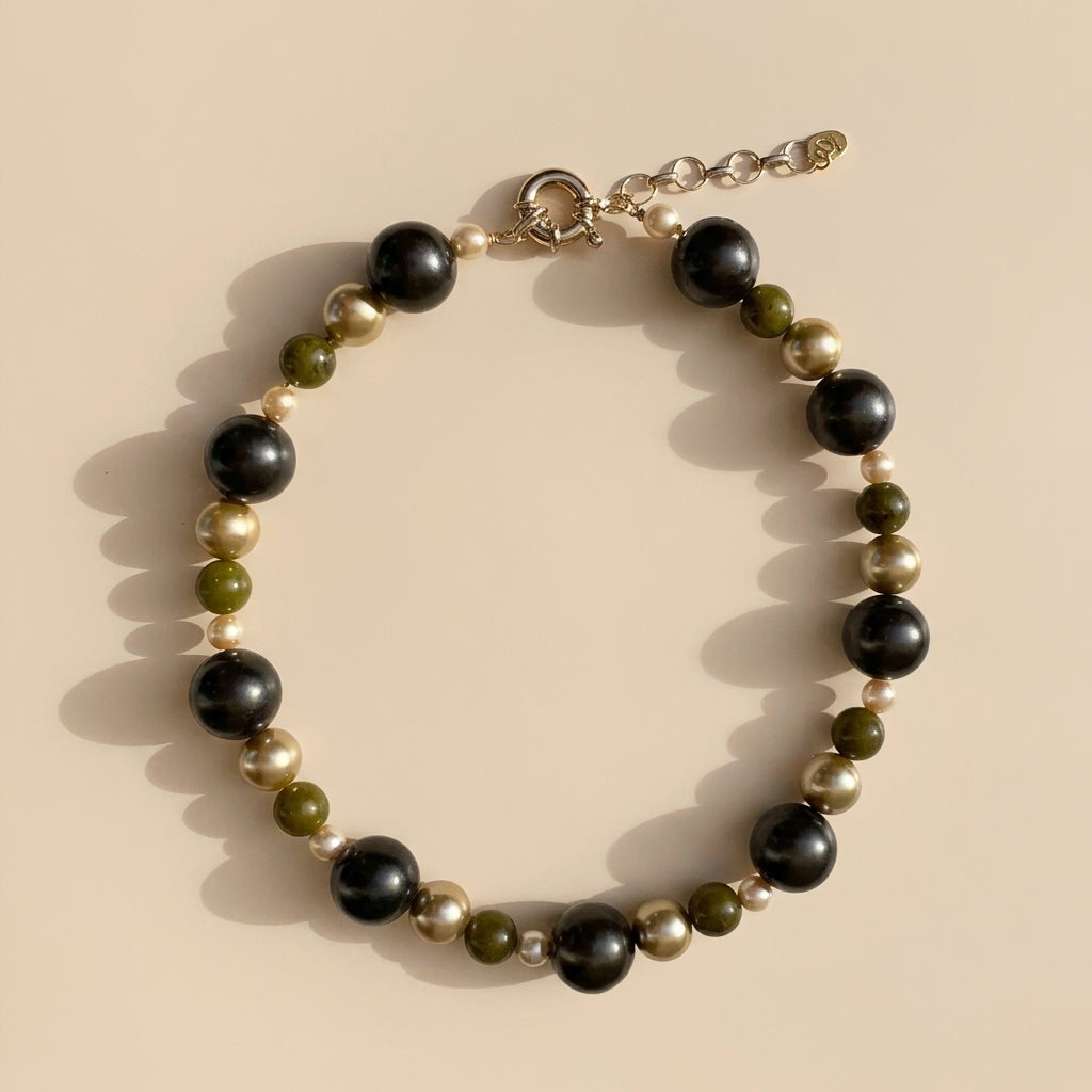 Collana Olivia - sfumature di Verde