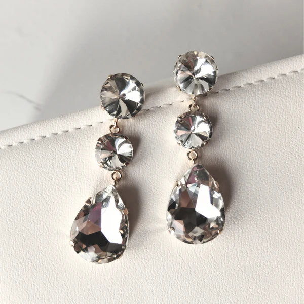 Aba Drop Crystal Earrings