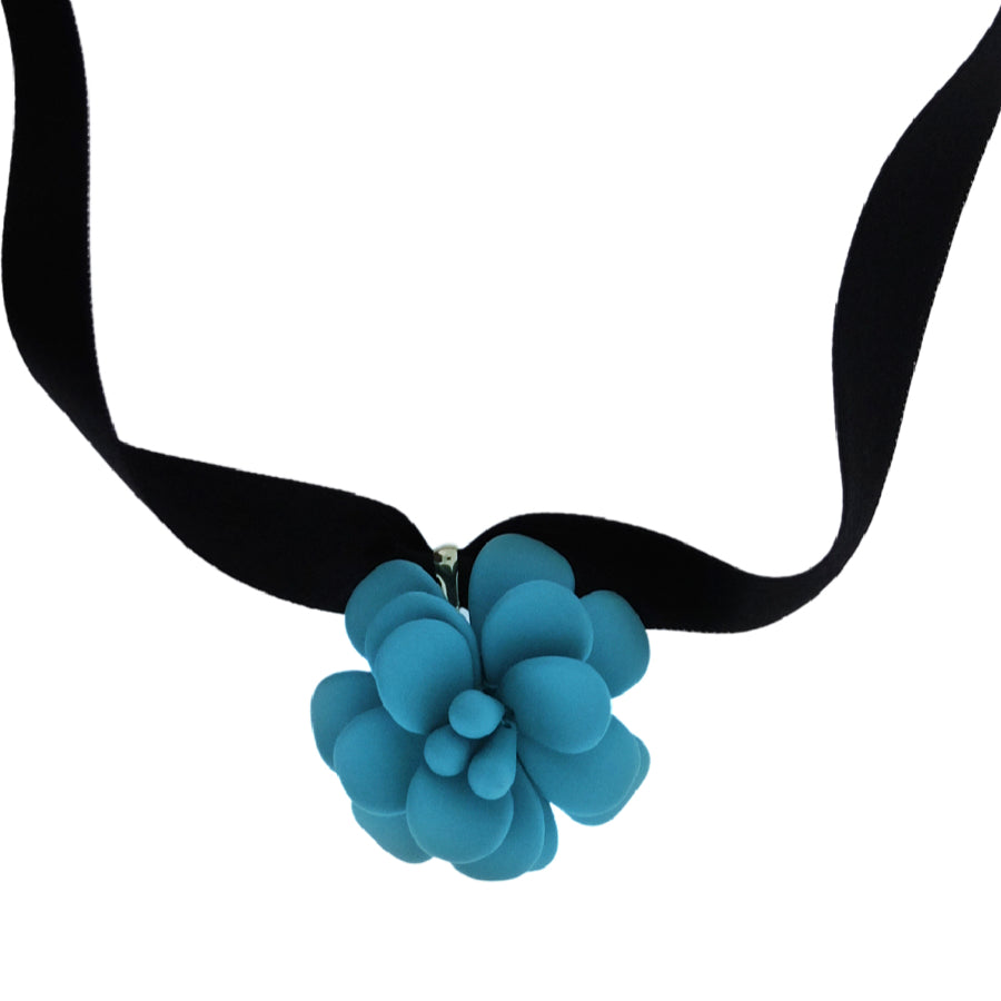 Turquoise Hibiscus Pendant