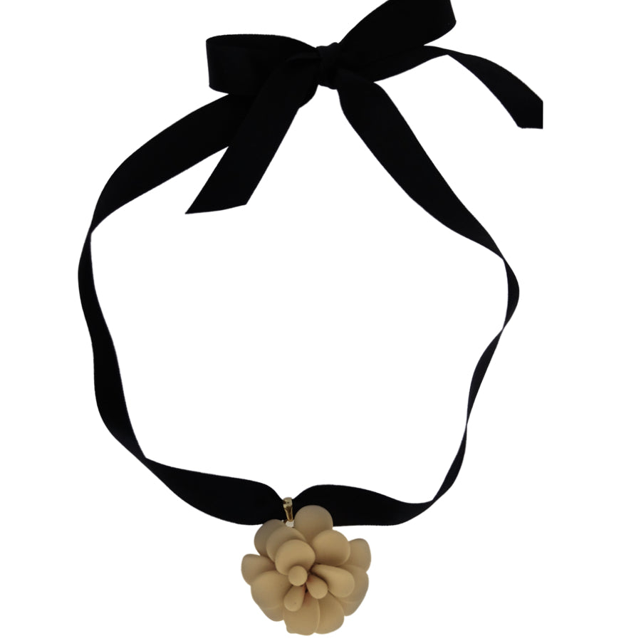 Beige Hibiscus Pendant