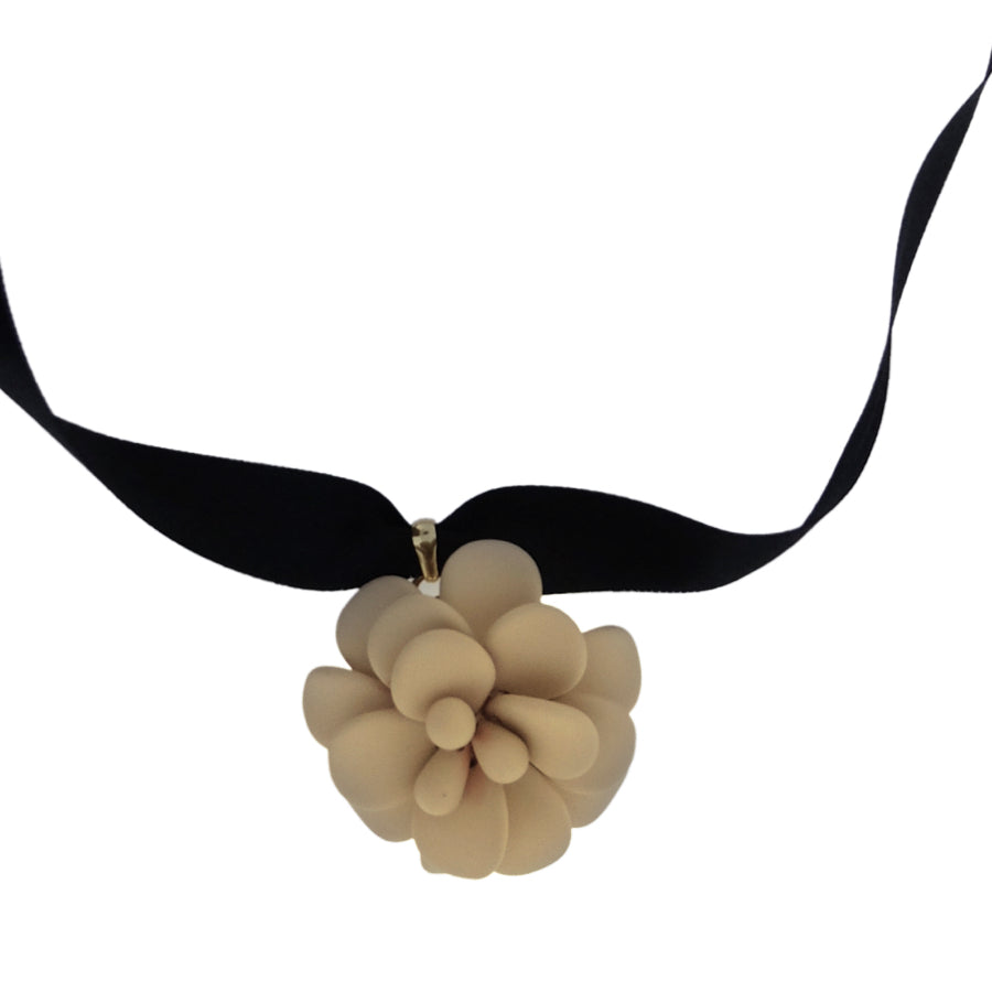 Beige Hibiscus Pendant