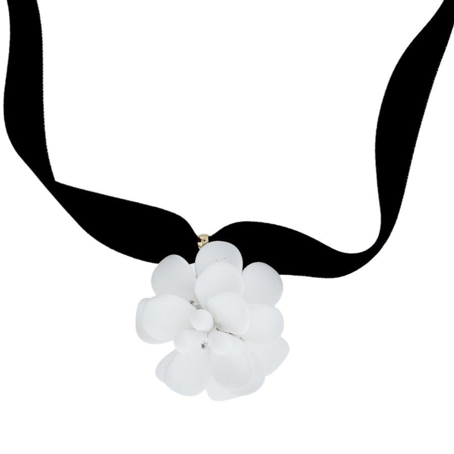 White Hibiscus Pendant