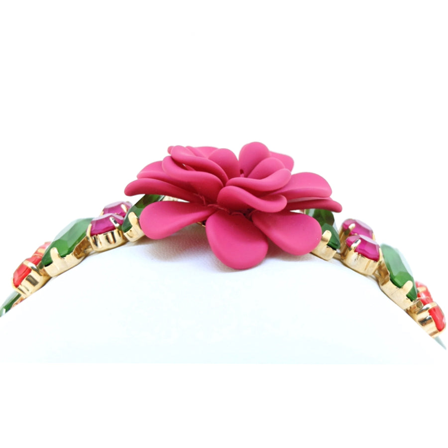 Fuchsia Hibiscus Bracelet "Dolce Vita" 