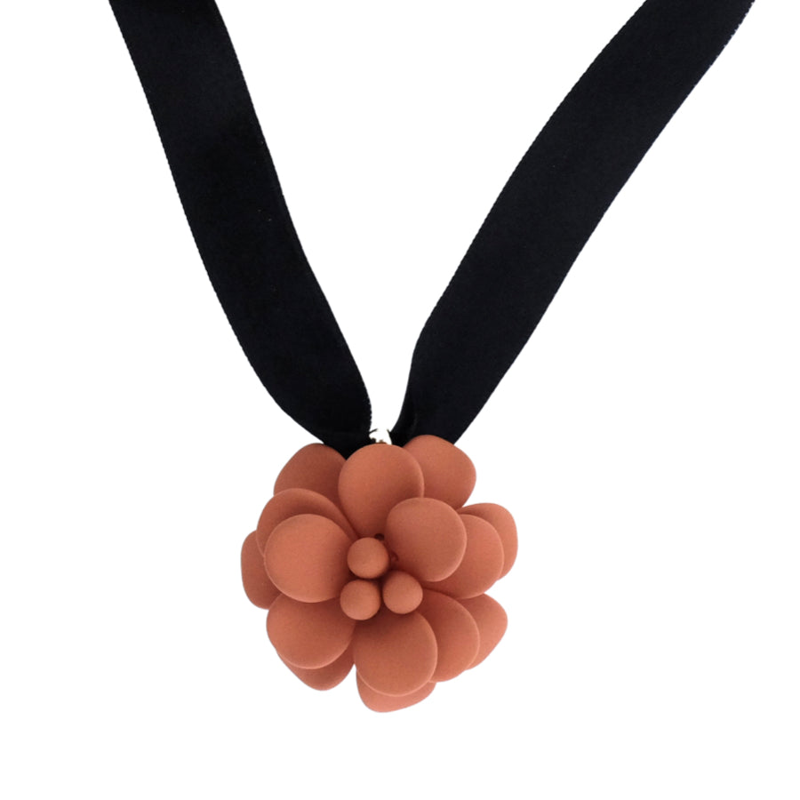 Terracotta Hibiscus Pendant 