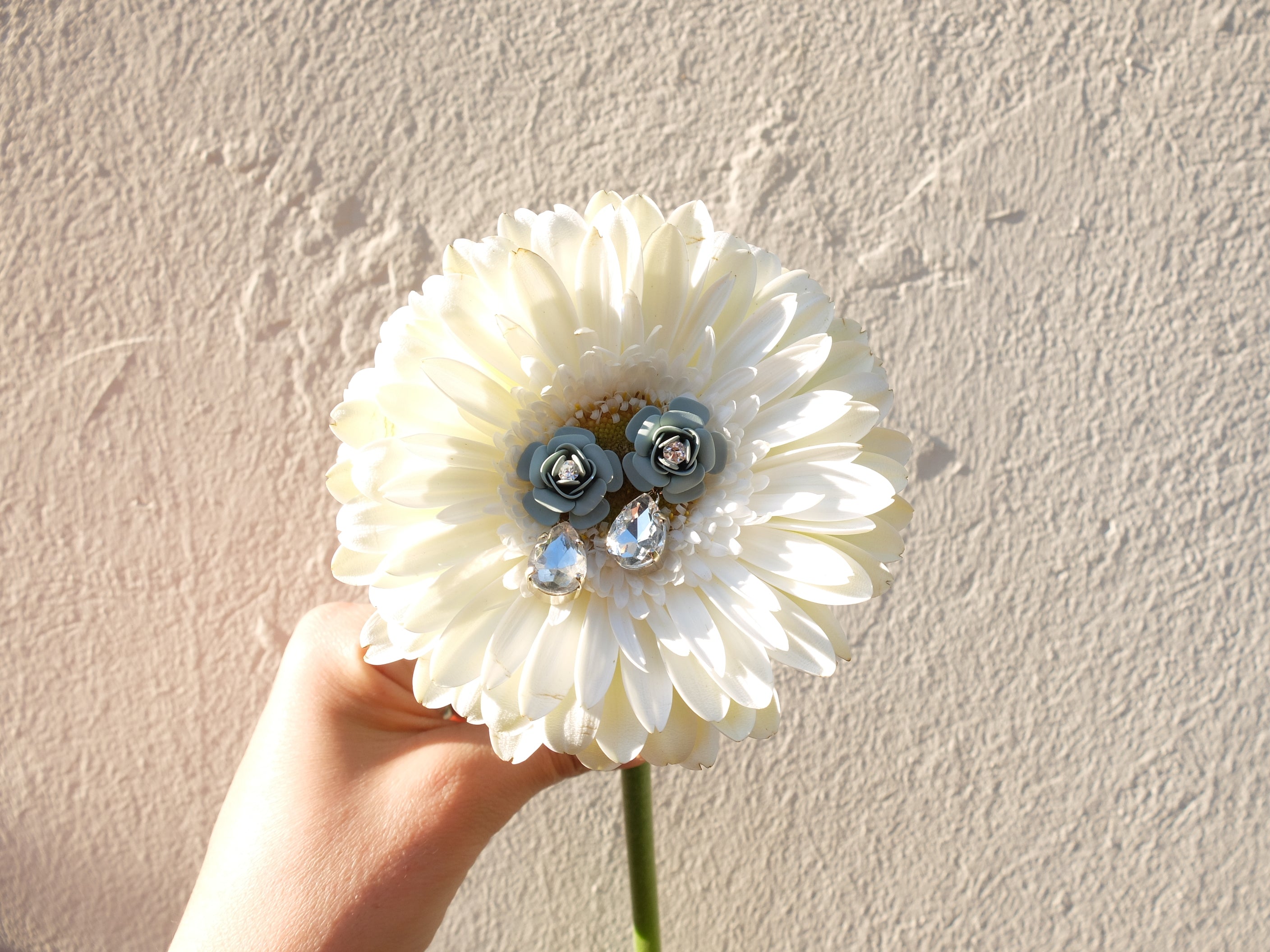 "Camelia" Sage Green Drop Crystal Earrings