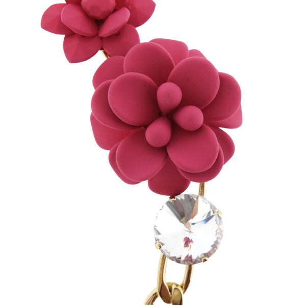 Bracciale Fucsia con Pietre Cristallo