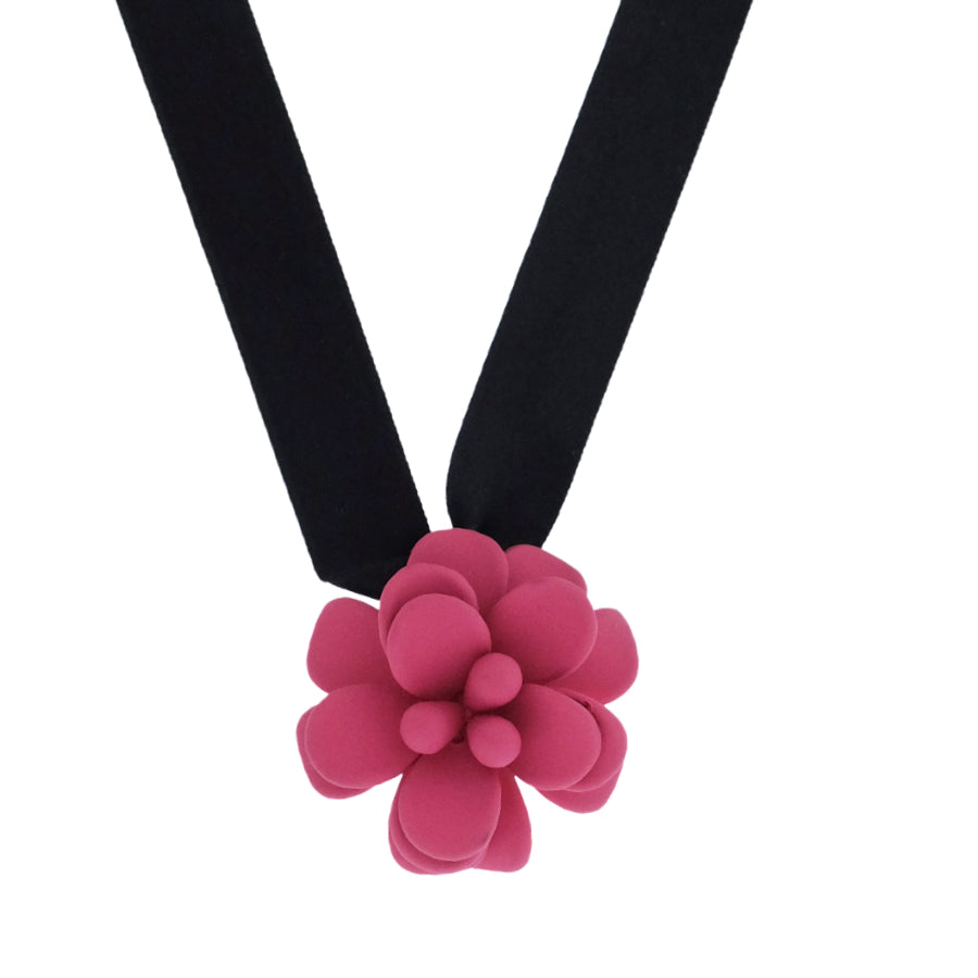 Fuchsia Hibiscus Pendant