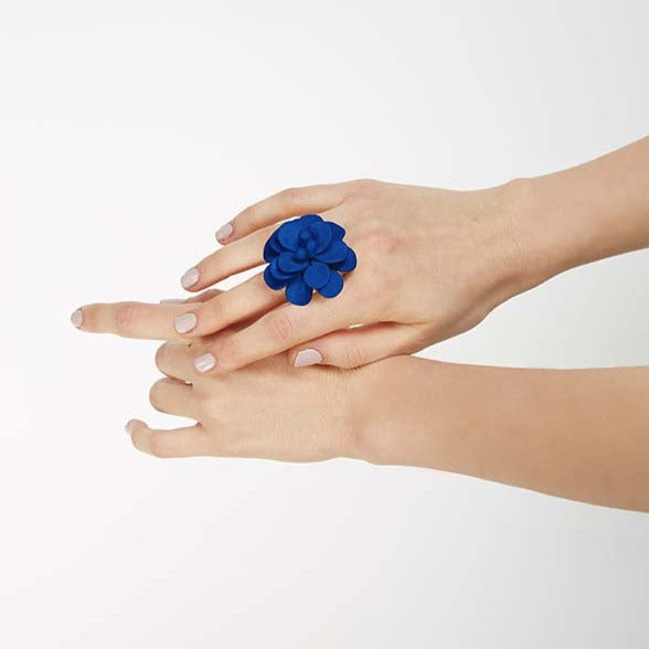 Blue Hibiscus Ring