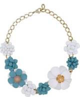 Collana Gerbera Bianco e Turchese
