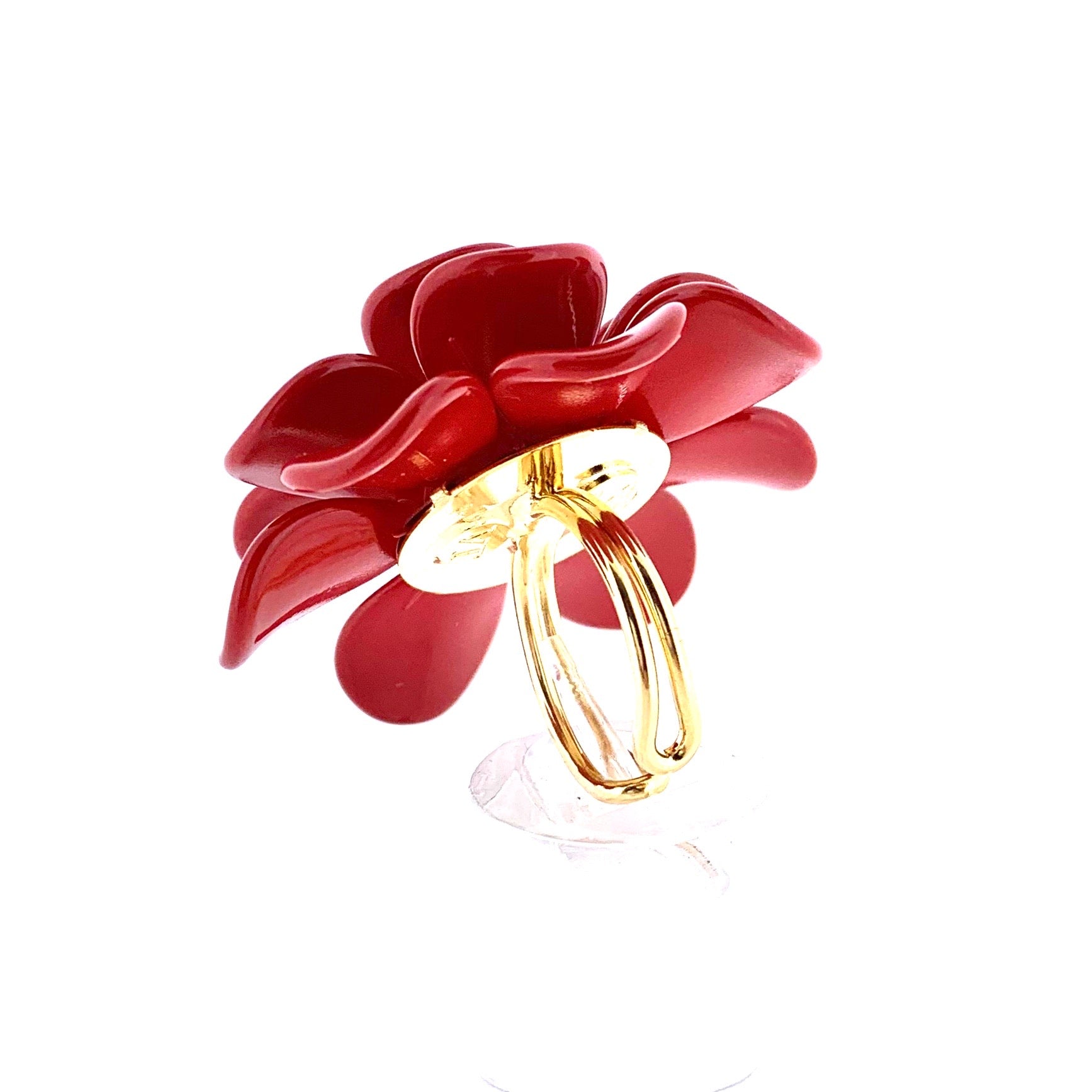 Red Hibiscus Ring