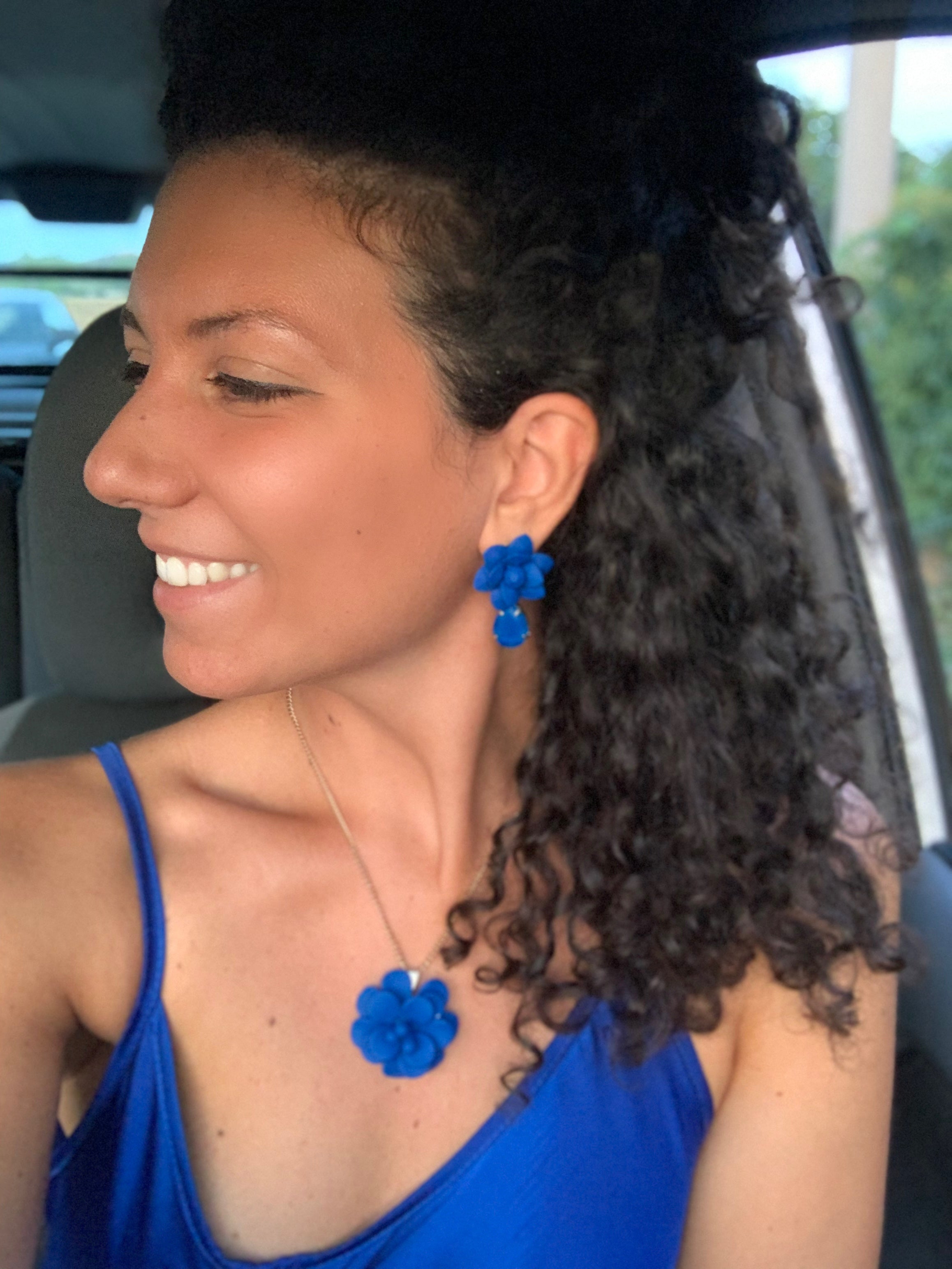 Blue Hibiscus Pendant