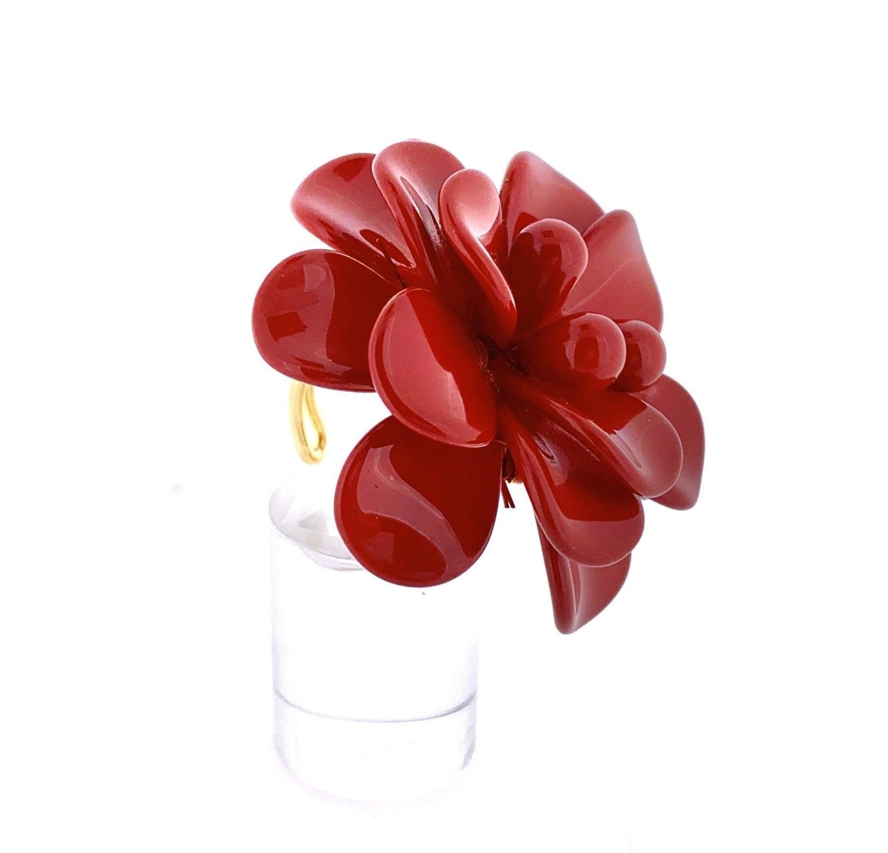 Red Hibiscus Ring